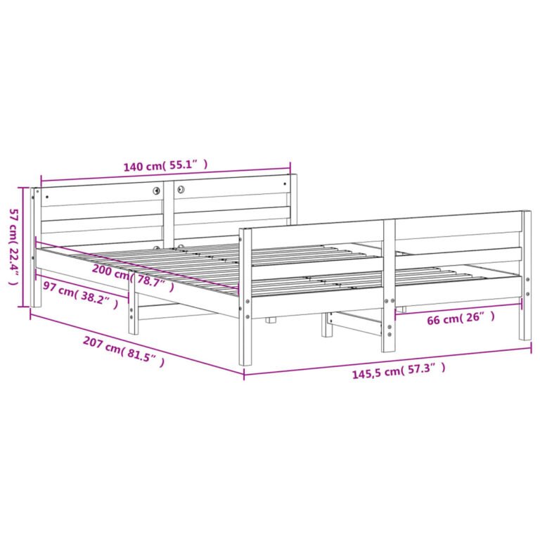 Lovos rėmas – 140×200 cm – produkto nuotrauka 8