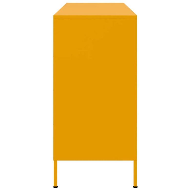 Komoda – 100,5×39×79 cm, geltona spalva – produkto nuotrauka 7