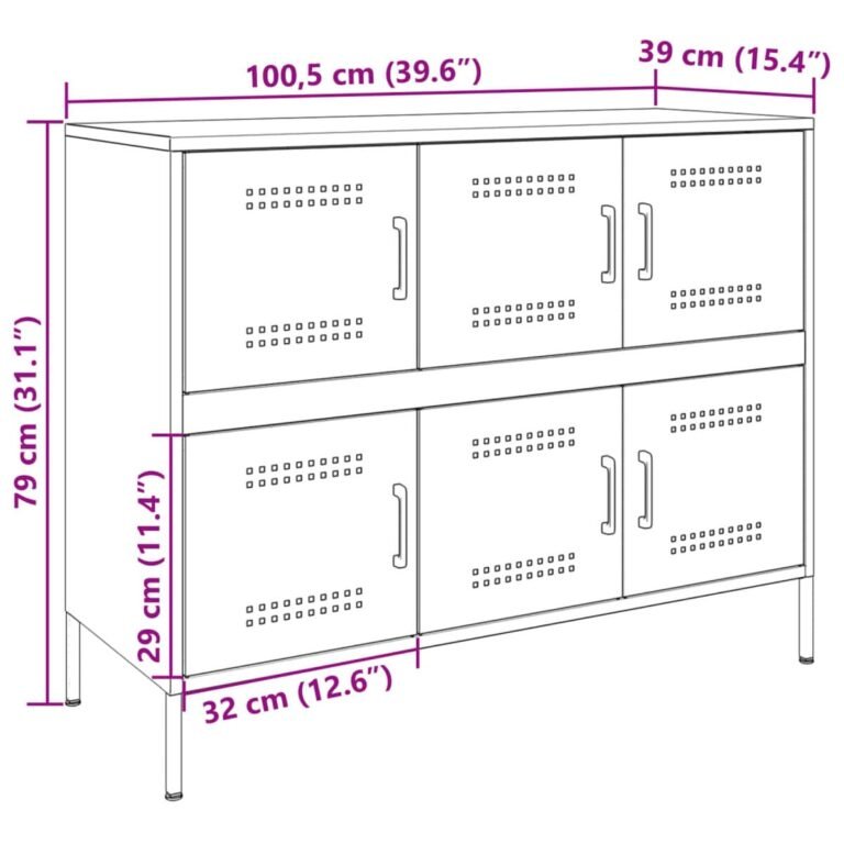 vidaXL Komoda – 100,5×39×79 cm, garstyčių geltona spalva – produkto nuotrauka 14