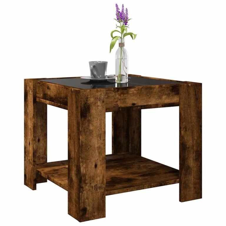 Kavos staliukas – 53×53×45 cm, ąžuolo spalva – produkto nuotrauka 5