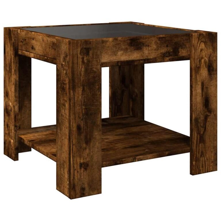 Kavos staliukas – 53×53×45 cm, ąžuolo spalva – produkto nuotrauka 8