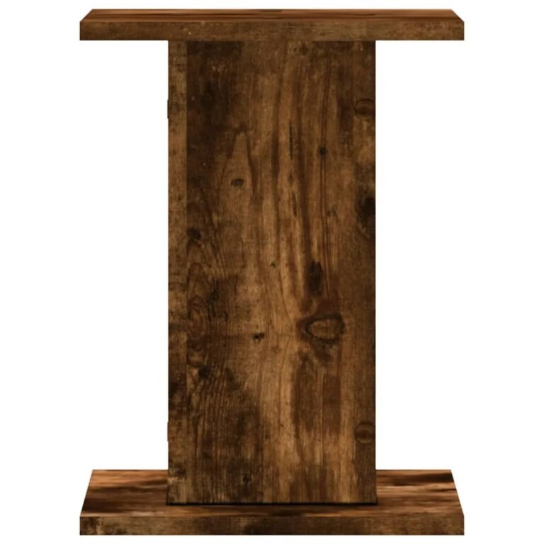 vidaXL Garsiakalbių stovai, 2vnt., dūminio ąžuolo, 30x30x40cm, mediena – produkto nuotrauka 3