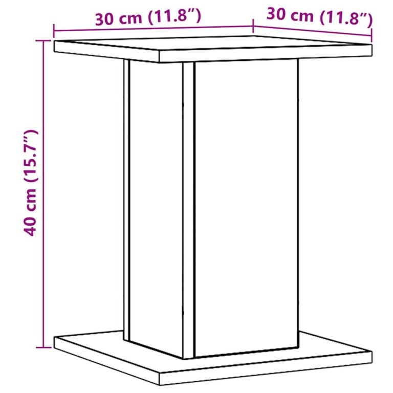 Garsiakalbių stovai – 30×30×40 cm, ąžuolo spalva – produkto nuotrauka 9