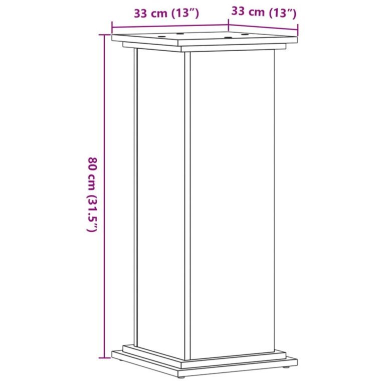 Augalų stovas – 33×33×80 cm – produkto nuotrauka 9