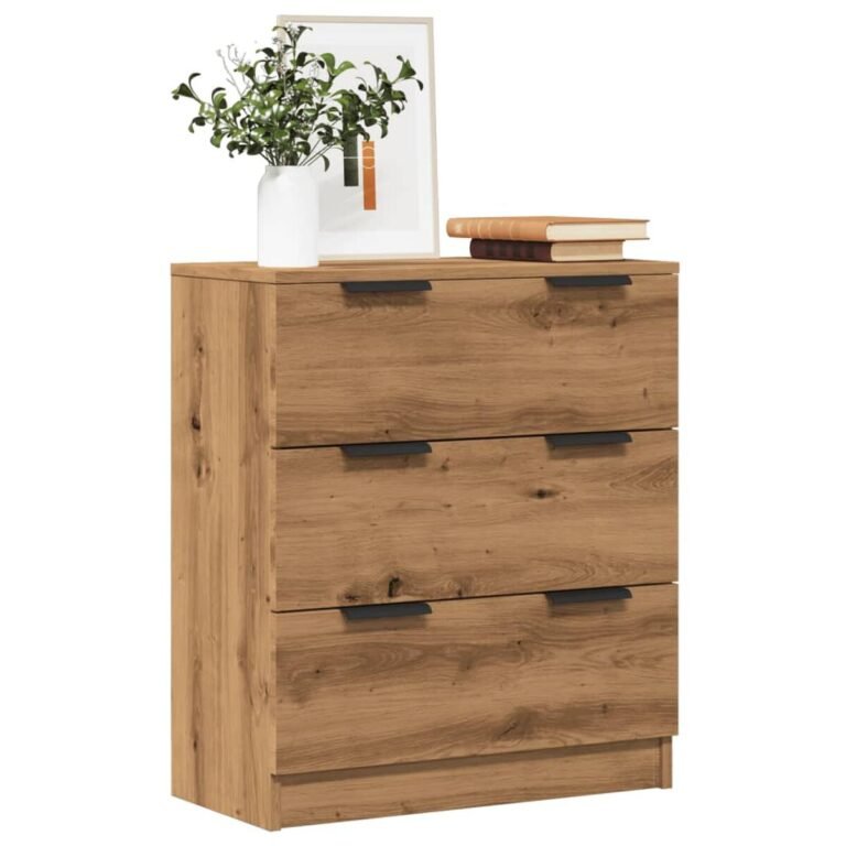 vidaXL Šoninė spintelė, artisano ąžuolo, 60x30x70cm, apdirbta mediena – produkto nuotrauka 2
