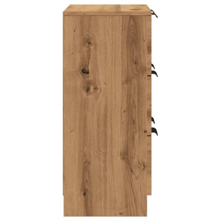 vidaXL Šoninė spintelė, artisano ąžuolo, 60x30x70cm, apdirbta mediena – produkto nuotrauka 5