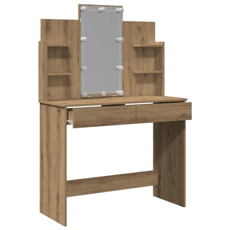 Stalas – 96×40×142 cm, ąžuolo spalva – produkto nuotrauka 5
