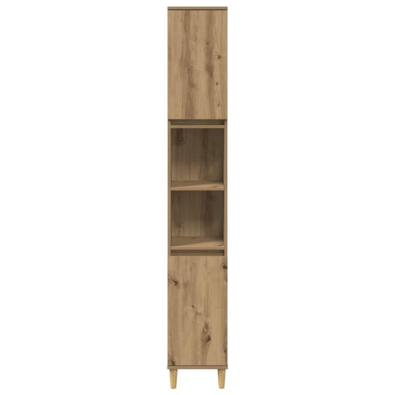Vonios spintelė – 30×30×190 cm, ąžuolo spalva – nuotrauka 3 Vonios spintelė – 30×30×190 cm, ąžuolo spalva – produkto nuotrauka 3