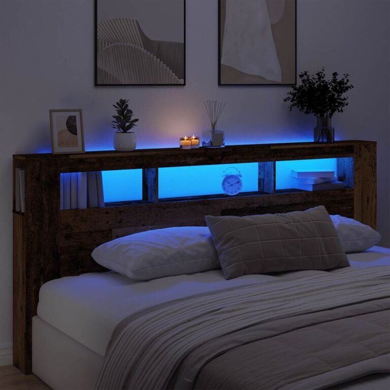 vidaXL LED galvūgalis, medienos, 220x18,5x103,5cm, apdirbta mediena – nuotrauka 2 vidaXL LED galvūgalis, medienos, 220x18,5x103,5cm, apdirbta mediena – produkto nuotrauka 2