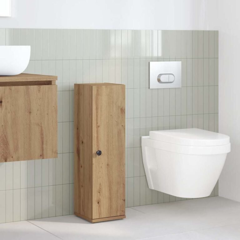 Vonios spintelė – 20,5×22×72 cm, ąžuolo spalva – nuotrauka 3 Vonios spintelė – 20,5×22×72 cm, ąžuolo spalva – produkto nuotrauka 3