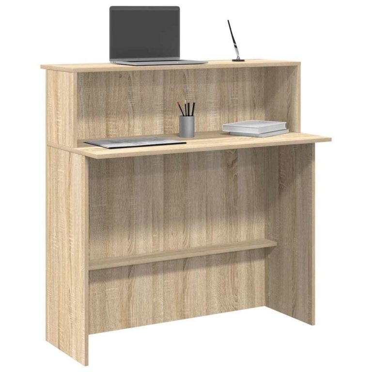 vidaXL Biuro baldas – 100×50×103,5 cm, ąžuolo spalva