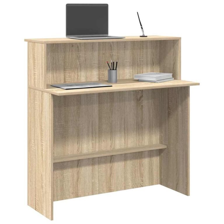 Biuro baldas – 100×50×103,5 cm, ąžuolo spalva – nuotrauka 2 Biuro baldas – 100×50×103,5 cm, ąžuolo spalva – produkto nuotrauka 2