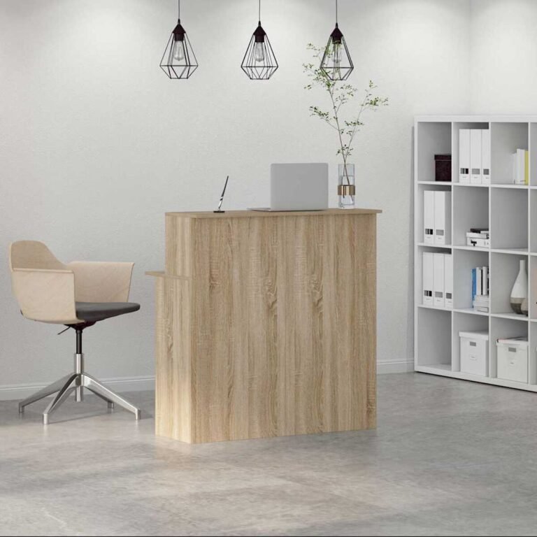 Biuro baldas – 100×50×103,5 cm, ąžuolo spalva – nuotrauka 3 Biuro baldas – 100×50×103,5 cm, ąžuolo spalva – produkto nuotrauka 3