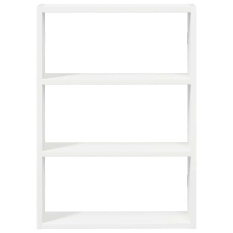 vidaXL Sieninė lentyna, baltos spalvos, 43x9x60, apdirbta mediena – produkto nuotrauka 4