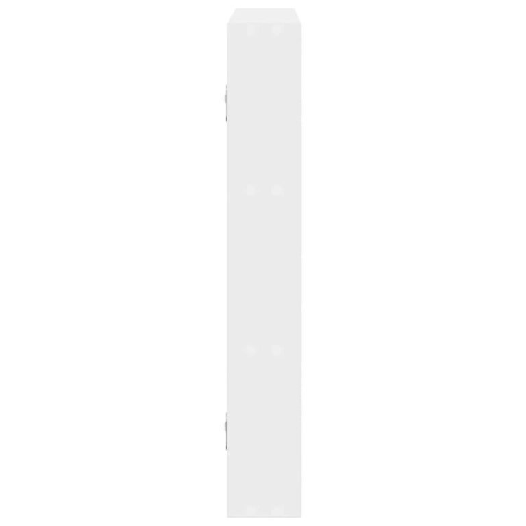 vidaXL Sieninė lentyna, baltos spalvos, 43x9x60, apdirbta mediena – produkto nuotrauka 5