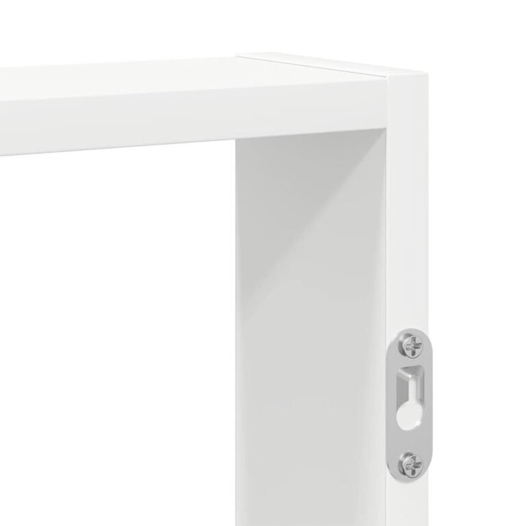 vidaXL Sieninė lentyna, baltos spalvos, 43x9x60, apdirbta mediena – produkto nuotrauka 6