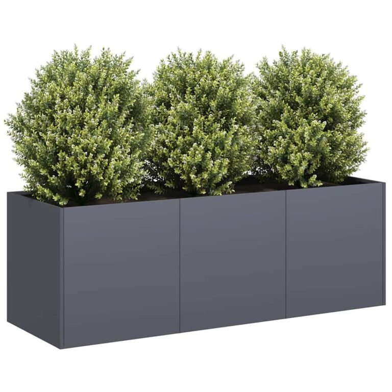 Augalų dėžė – 120×40×40 cm, antracito spalva – produkto nuotrauka 2