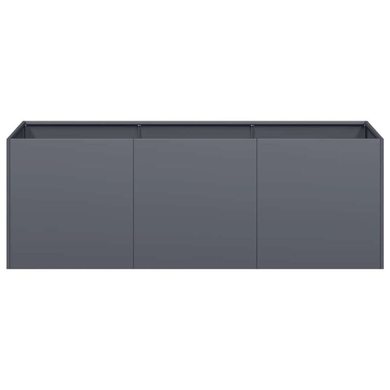 Augalų dėžė – 120×40×40 cm, antracito spalva – produkto nuotrauka 4