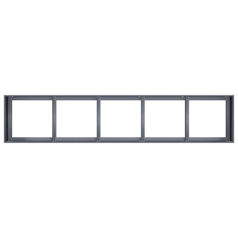 Augalų dėžė – 200×40×40 cm, antracito spalva – produkto nuotrauka 5