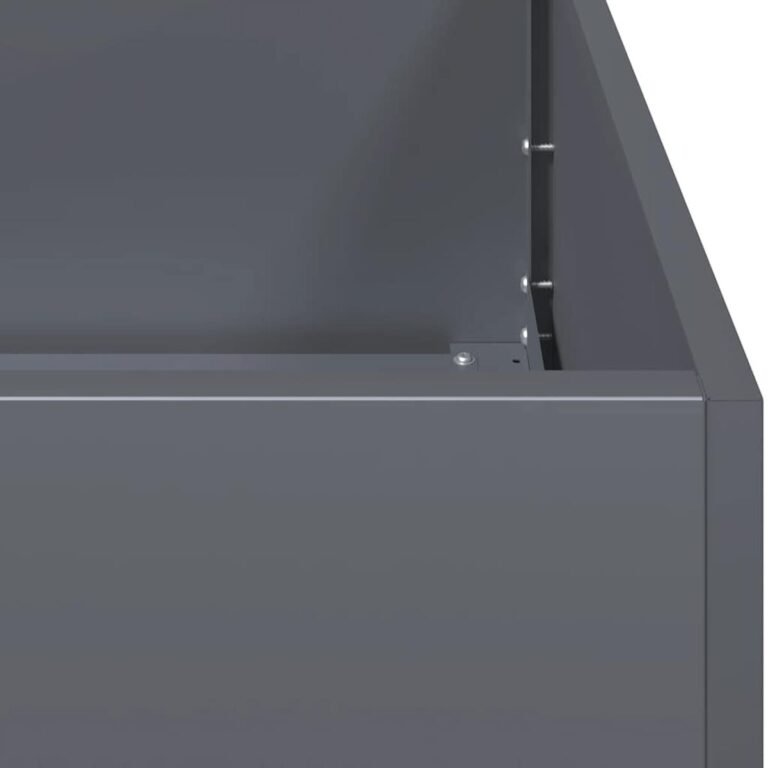 Augalų dėžė – 200×40×40 cm, antracito spalva – produkto nuotrauka 6