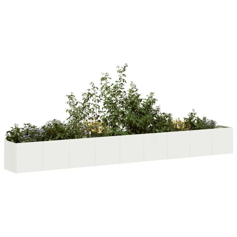Augalų dėžė – 360×40×40 cm, balta spalva – produkto nuotrauka 2
