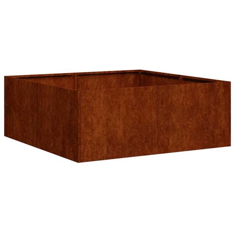 vidaXL Lovelis, rūdžių, 80x80x30cm, oro sąlygoms atsparus plienas