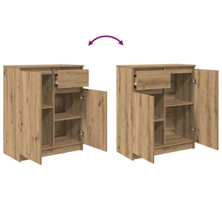 Komoda – 71×35×84 cm, ąžuolo spalva – produkto nuotrauka 9