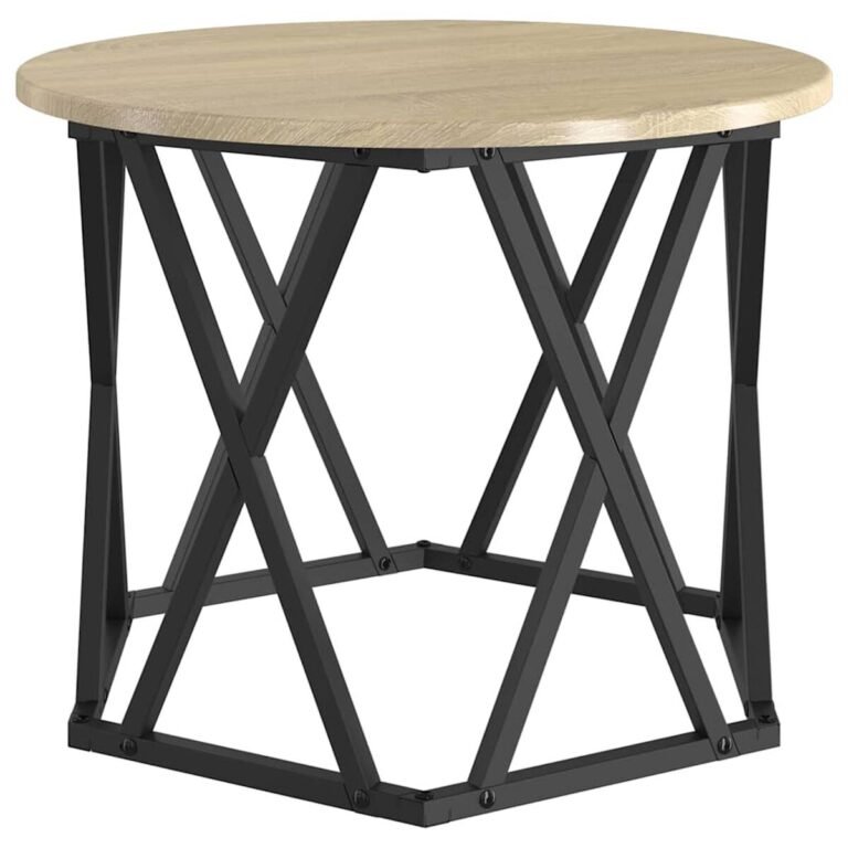 vidaXL Nesting šoninis stalas 3 vnt. Sonoma ąžuolas 53 x 53 x 40 cm – produkto nuotrauka 6