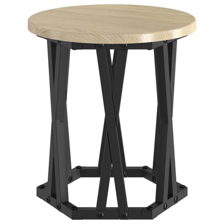 vidaXL Nesting šoninis stalas 3 vnt. Sonoma ąžuolas 53 x 53 x 40 cm – produkto nuotrauka 8
