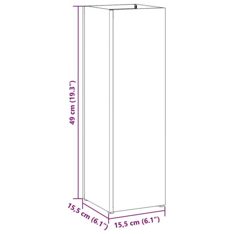 vidaXL Lietaus skėtis stovas Antracito 15,5 x 15,5 x 49 cm Plienas – produkto nuotrauka 9
