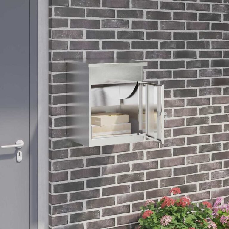 vidaXL Siuntų dėžutė Sidabro 47,5 x 38 x 59 cm Nerūdijantis Plienas – produkto nuotrauka 2