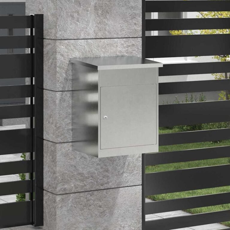 vidaXL Siuntų dėžutė Sidabro 47,5 x 38 x 59 cm Nerūdijantis Plienas – produkto nuotrauka 3