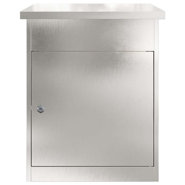 vidaXL Siuntų dėžutė Sidabro 47,5 x 38 x 59 cm Nerūdijantis Plienas – produkto nuotrauka 5