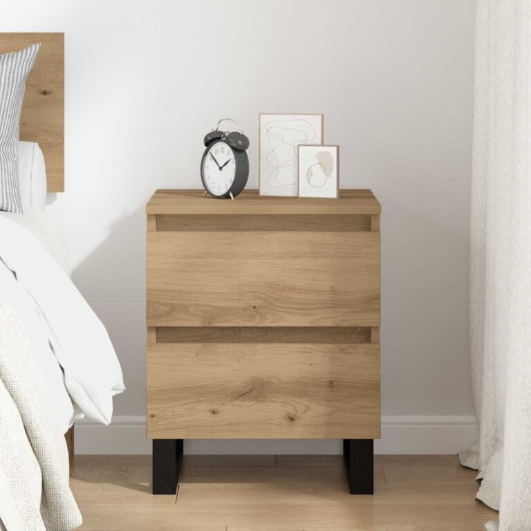 vidaXL Šalia lovos spintelė Amatininkų ąžuolas 40 x 35 x 50 cm – nuotrauka 4 vidaXL Šalia lovos spintelė Amatininkų ąžuolas 40 x 35 x 50 cm – produkto nuotrauka 4
