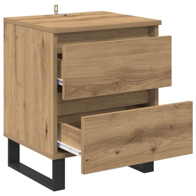 vidaXL Šalia lovos spintelė Amatininkų ąžuolas 40 x 35 x 50 cm – nuotrauka 5 vidaXL Šalia lovos spintelė Amatininkų ąžuolas 40 x 35 x 50 cm – produkto nuotrauka 5