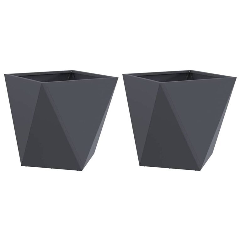 vidaXL Lovelis 2 vnt. Antracitas 40 x 40 x 40 cm Plienas