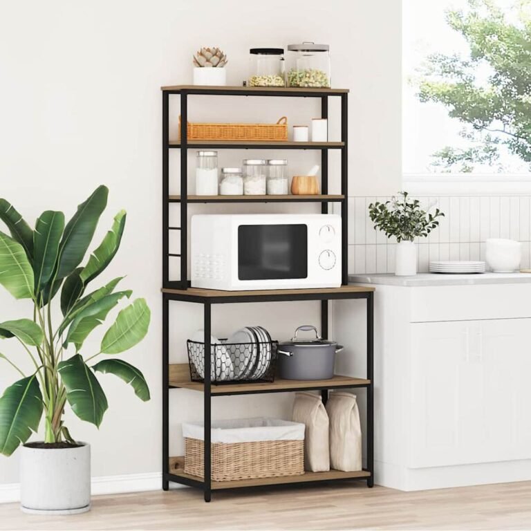 vidaXL Virtuvės lentyna 5 aukštų 80 x 40 x 168 cm Apdirbta mediena – nuotrauka 2 vidaXL Virtuvės lentyna 5 aukštų 80 x 40 x 168 cm Apdirbta mediena – produkto nuotrauka 2