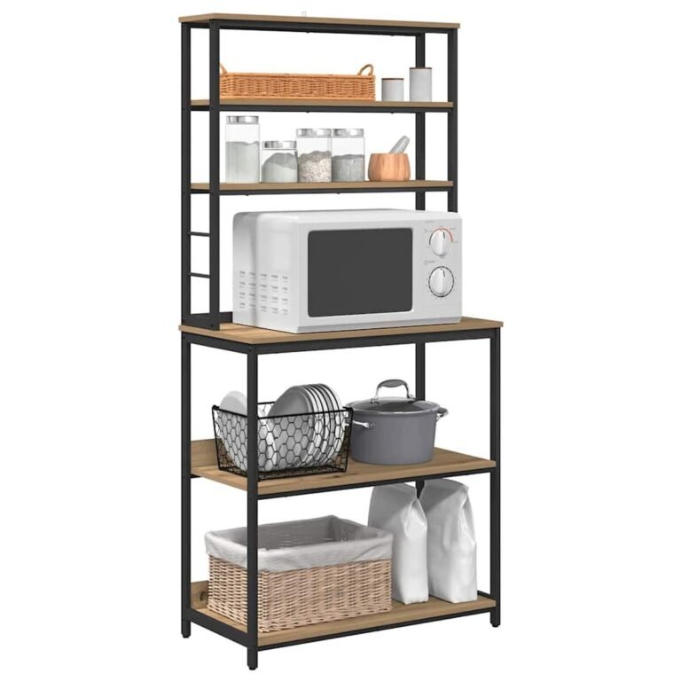 vidaXL Virtuvės lentyna 5 aukštų 80 x 40 x 168 cm Apdirbta mediena – nuotrauka 3 vidaXL Virtuvės lentyna 5 aukštų 80 x 40 x 168 cm Apdirbta mediena – produkto nuotrauka 3