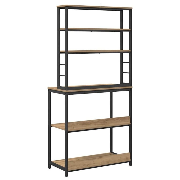 vidaXL Virtuvės lentyna 5 aukštų 80 x 40 x 168 cm Apdirbta mediena – nuotrauka 8 vidaXL Virtuvės lentyna 5 aukštų 80 x 40 x 168 cm Apdirbta mediena – produkto nuotrauka 8