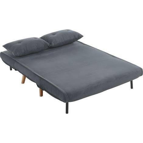 Išskleidžiama sofa VALERIO – pilka spalva – produkto nuotrauka 2