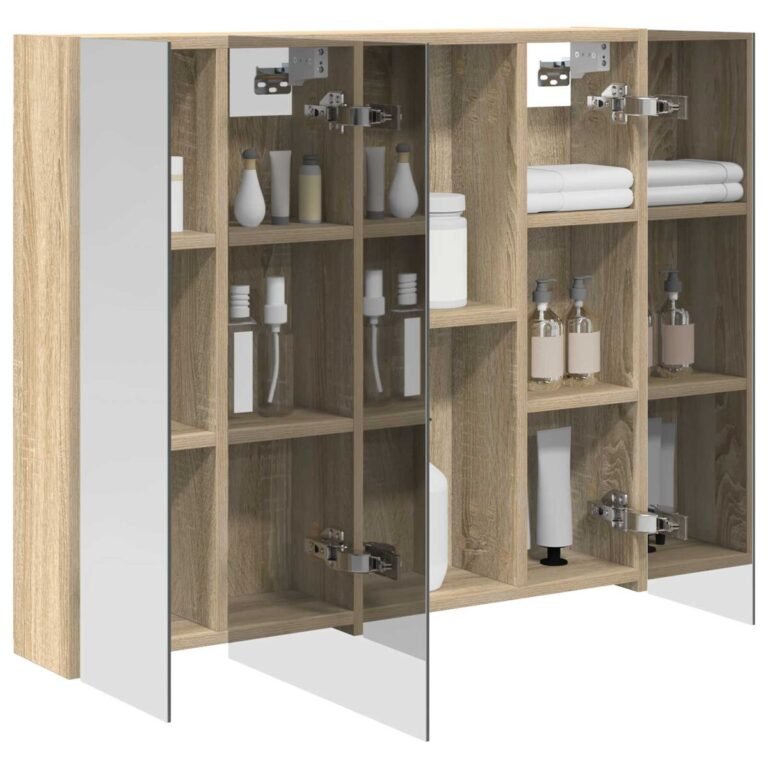 vidaXL Vonios veidrodžio spinta Sonoma ąžuolas 80 x 14.5 x 70 cm – nuotrauka 3 vidaXL Vonios veidrodžio spinta Sonoma ąžuolas 80 x 14.5 x 70 cm – produkto nuotrauka 3