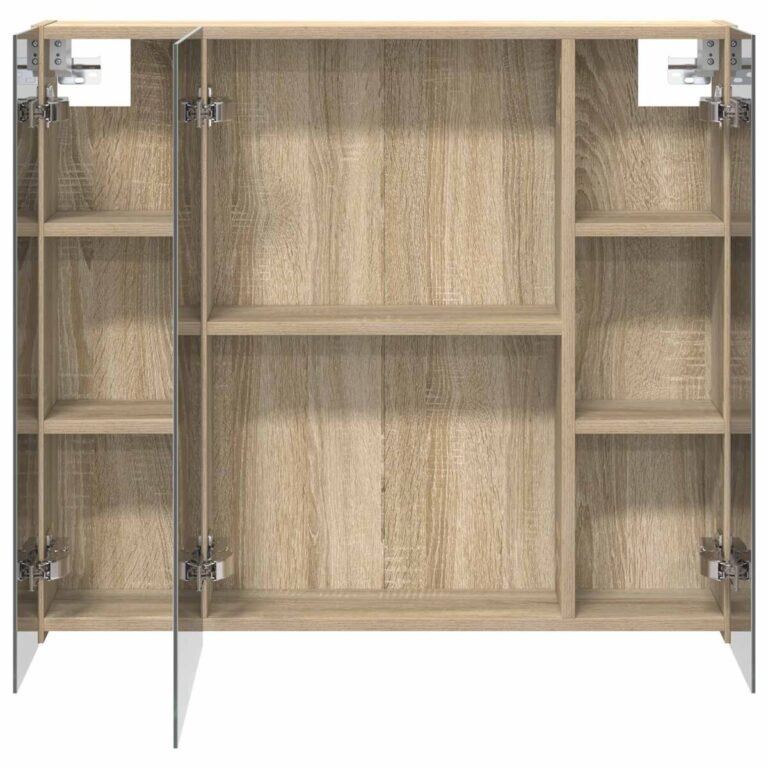 vidaXL Vonios veidrodžio spinta Sonoma ąžuolas 80 x 14.5 x 70 cm – nuotrauka 6 vidaXL Vonios veidrodžio spinta Sonoma ąžuolas 80 x 14.5 x 70 cm – produkto nuotrauka 6
