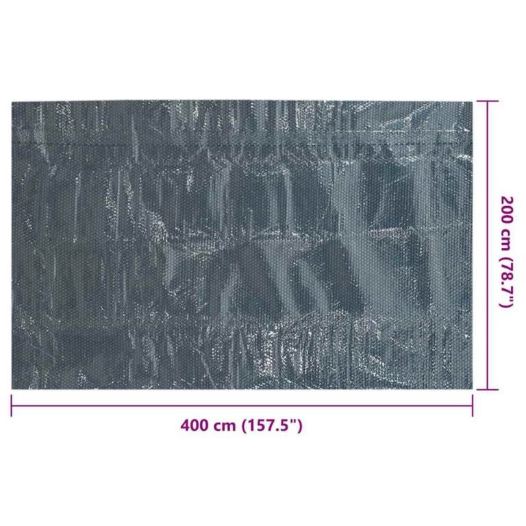 Saulės baseino plėvelė – 400×200 cm, juoda spalva – produkto nuotrauka 6