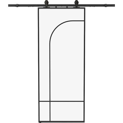Stumdomos durys MONDANO – 83 cm, juoda spalva – nuotrauka 3 Stumdomos durys MONDANO – 83 cm, juoda spalva – produkto nuotrauka 3