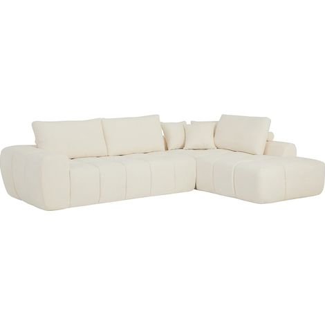 Kampinė sofa LAVEZO – smėlio spalva