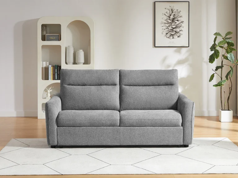 Išskleidžiama sofa SOVANIA – pilka spalva – produkto nuotrauka 9