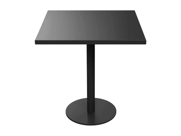 Kvadratinis lauko stalas NILY – 70 cm, juoda spalva – produkto nuotrauka 3