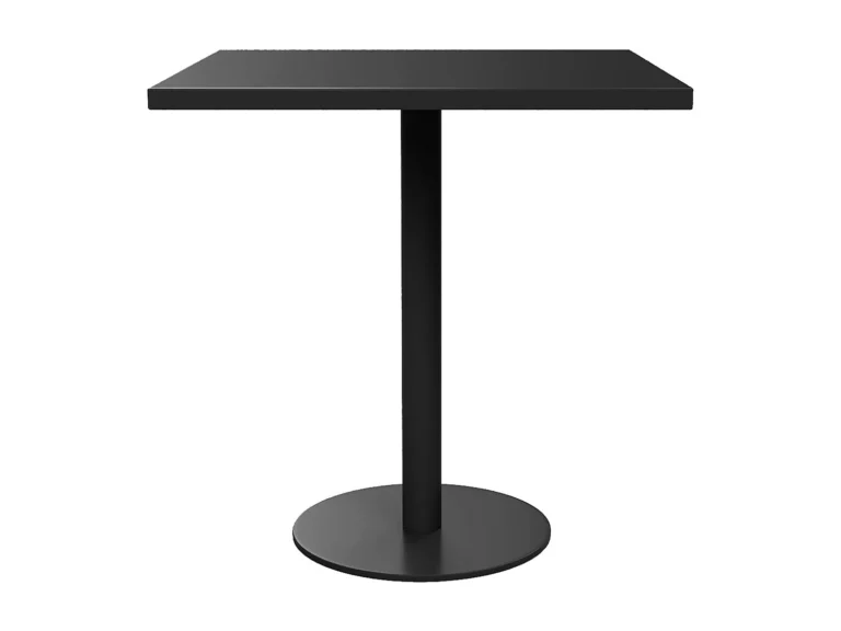Kvadratinis lauko stalas NILY – 70 cm, juoda spalva – produkto nuotrauka 4