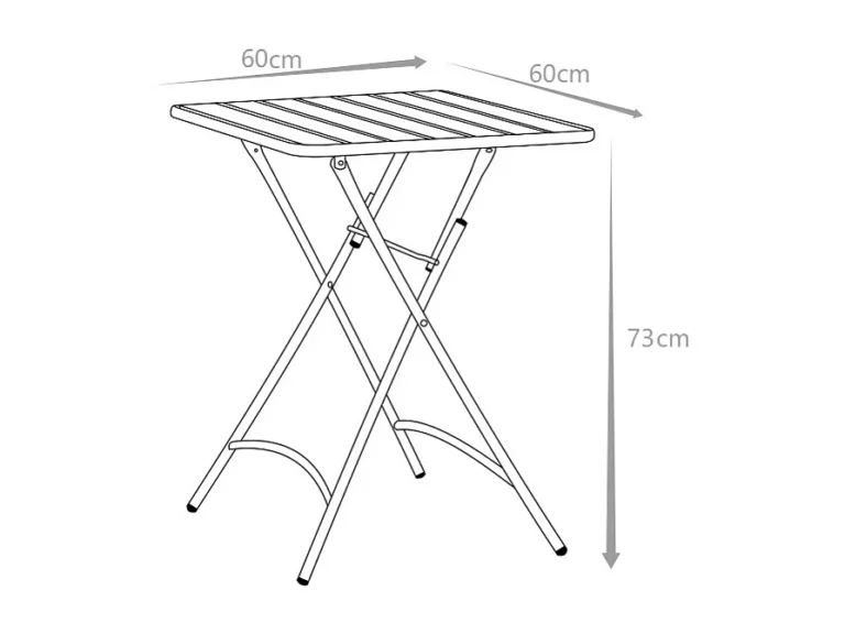 Kvadratinis lauko stalas MIRMANDE – 60 cm, garstyčių geltona spalva – nuotrauka 7 Kvadratinis lauko stalas MIRMANDE – 60 cm, garstyčių geltona spalva – produkto nuotrauka 7
