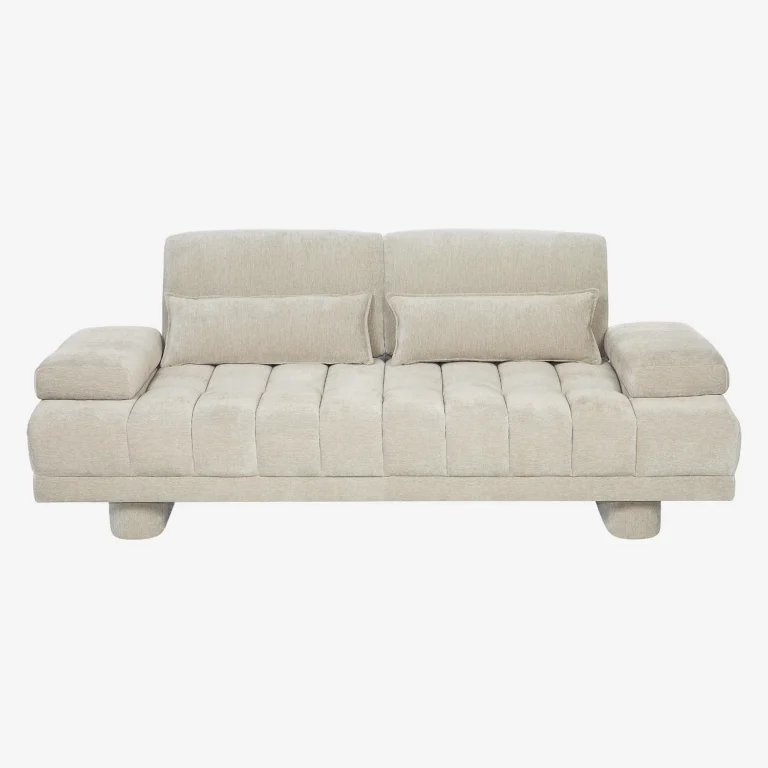 13531609.webp POLANE 3 vietų sofa su reguliuojamu atlošu šviesiai pilkai smėlinė